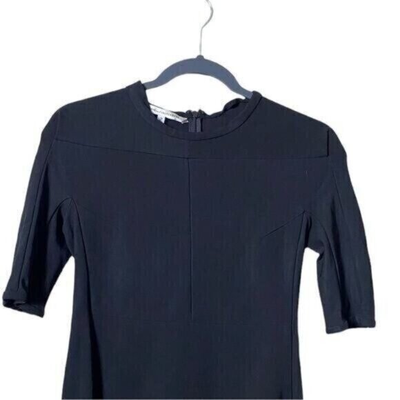 Diane Von Furstenberg Black Mini Dress Size 2 Bodycon Revenge Baddie Cocktail - Picture 5 of 9